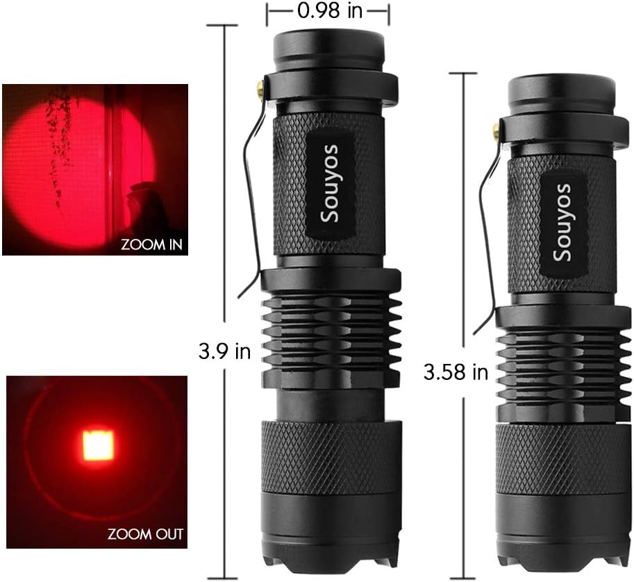 Red Hunting Flashlight Set