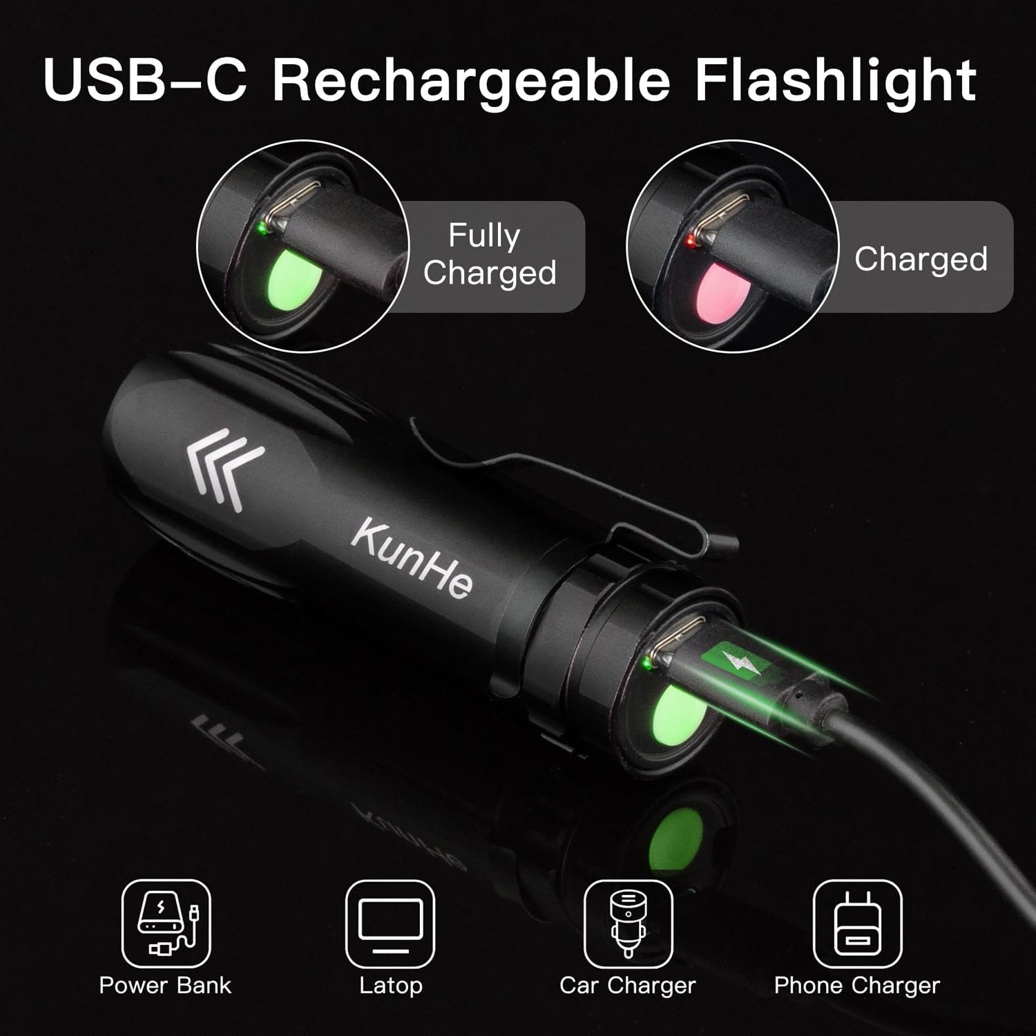 Powerful Portable Rechargeable Flashlight