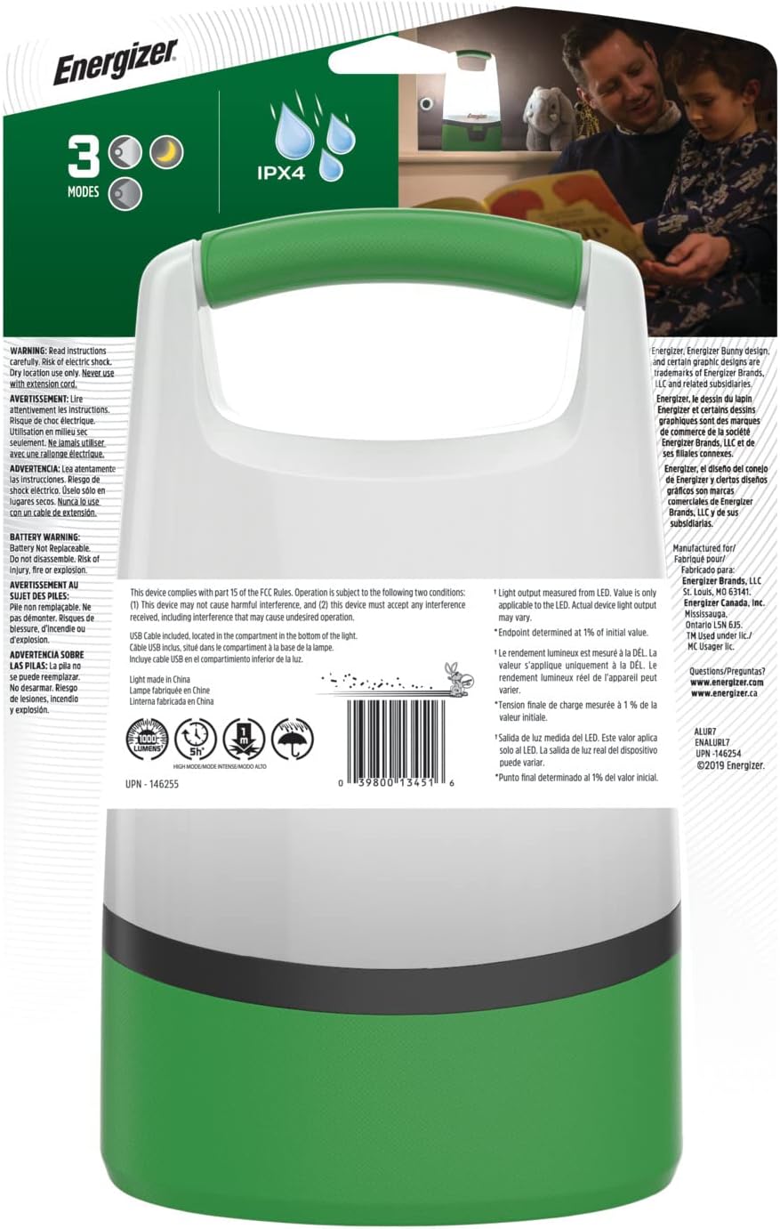 Energizer Rechargeable LED Lantern Bright Green - Bright Reliable Water-Resistant
