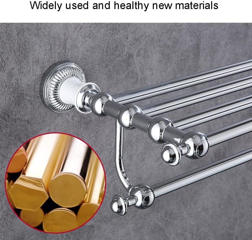 Double towel rack European silver multifunctional bathroom accessory