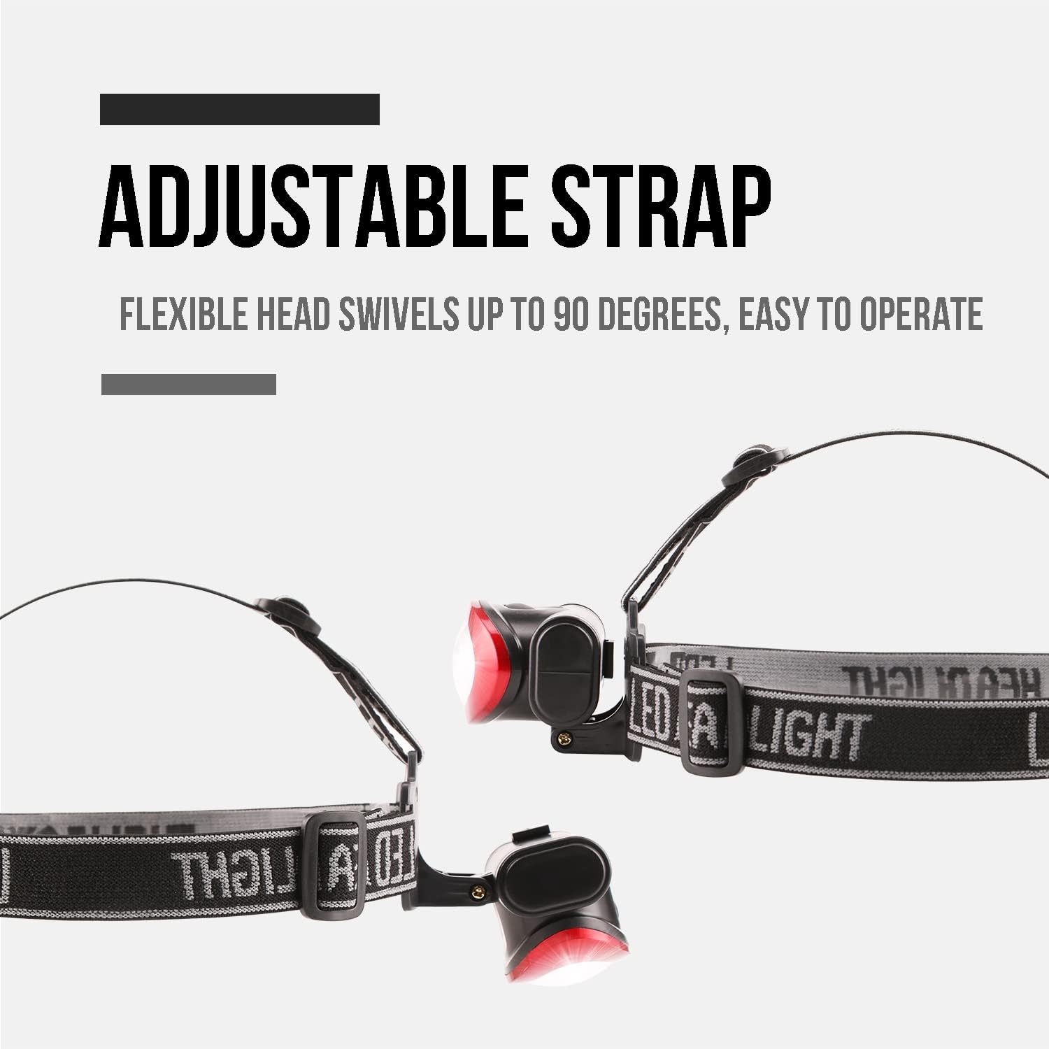 Lichamp 10-Piece Headlamp Set - 12 LED 3 Modes Adjustable Headband