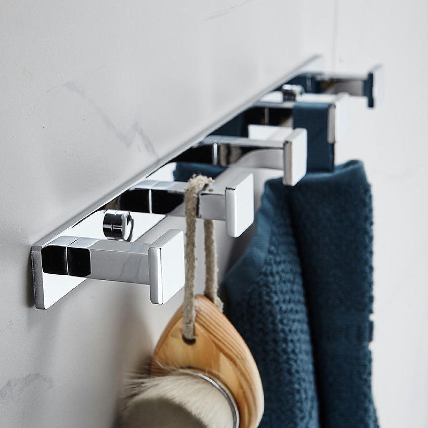 Space-Saving Stylish Bathroom Towel Rack Corinthian Style Snake Design