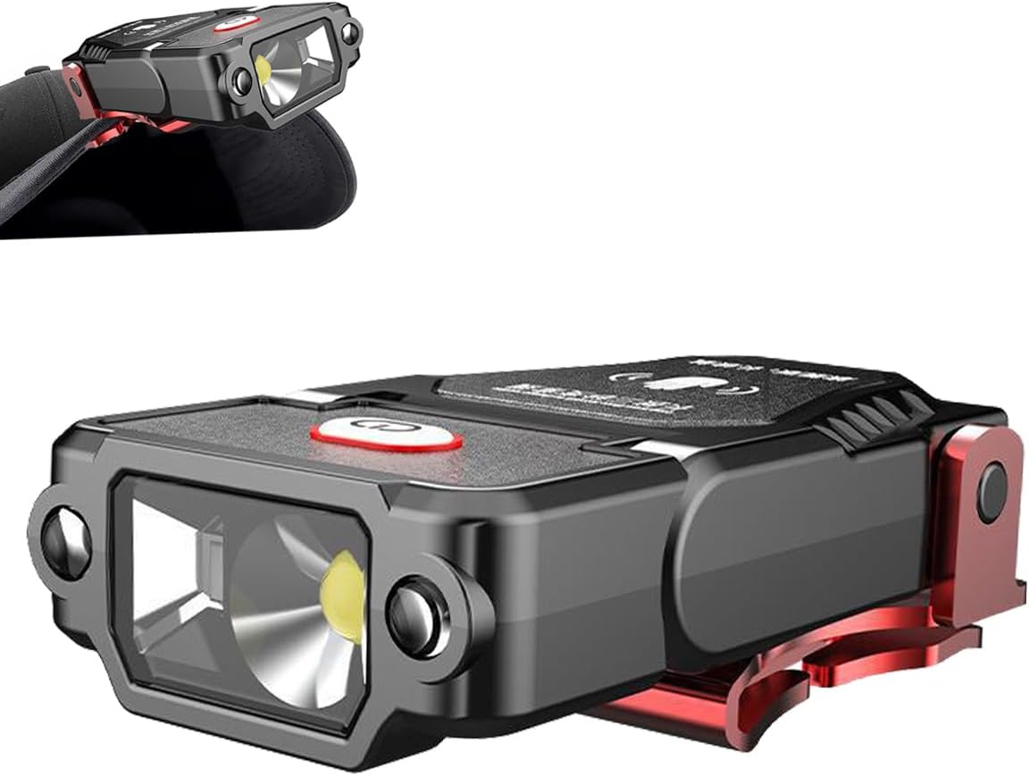 1000 Lumens Rechargeable Sensor Clip-On Headlamp with 90 Adjustable Design