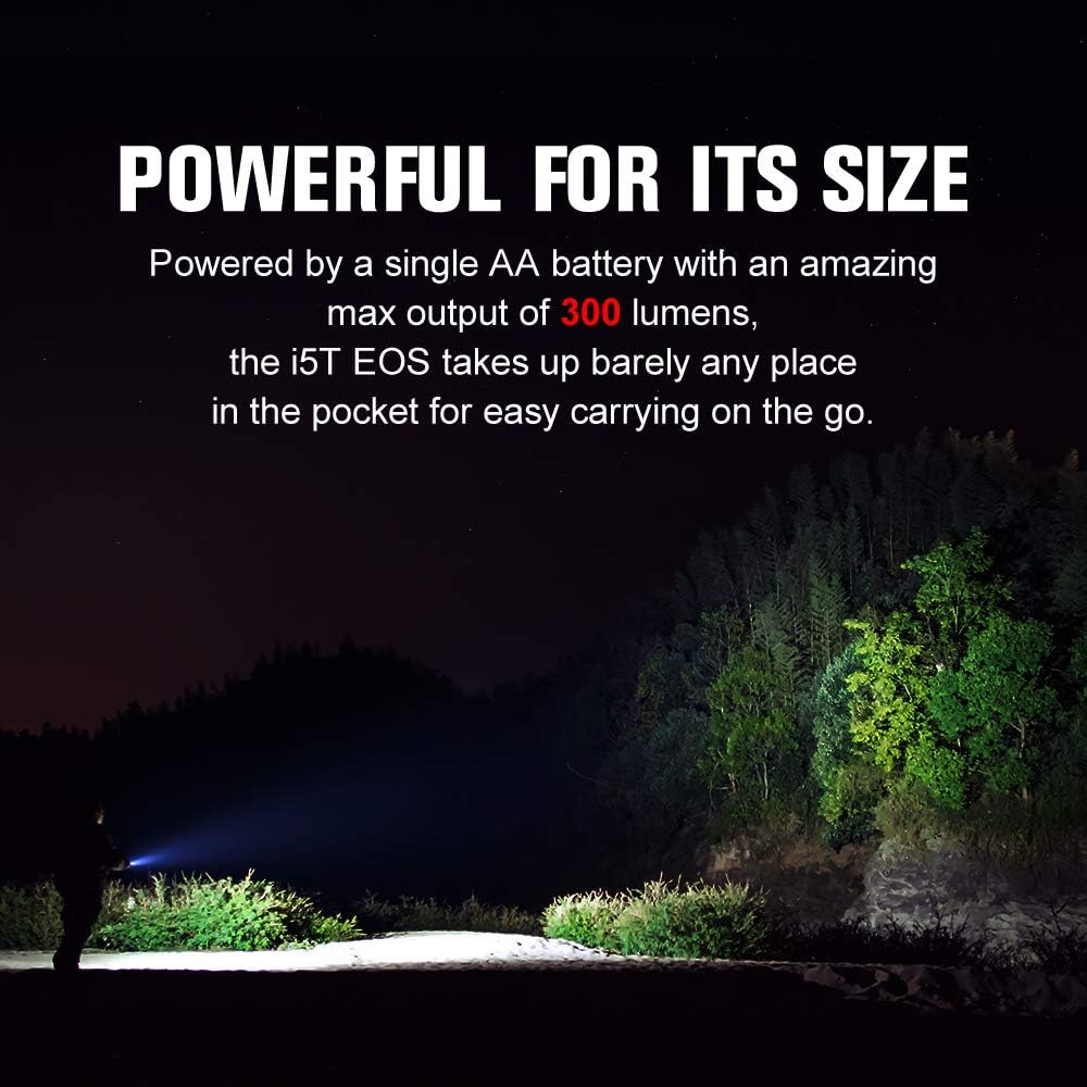 Dual-Output EDC Flashlight 300 Lumens Compact Design Tail Switch Long Battery Life