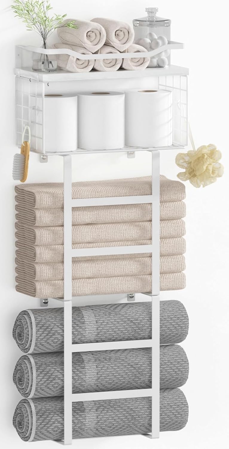 Perfect 34inch Towel Rack for Bathroom Storage