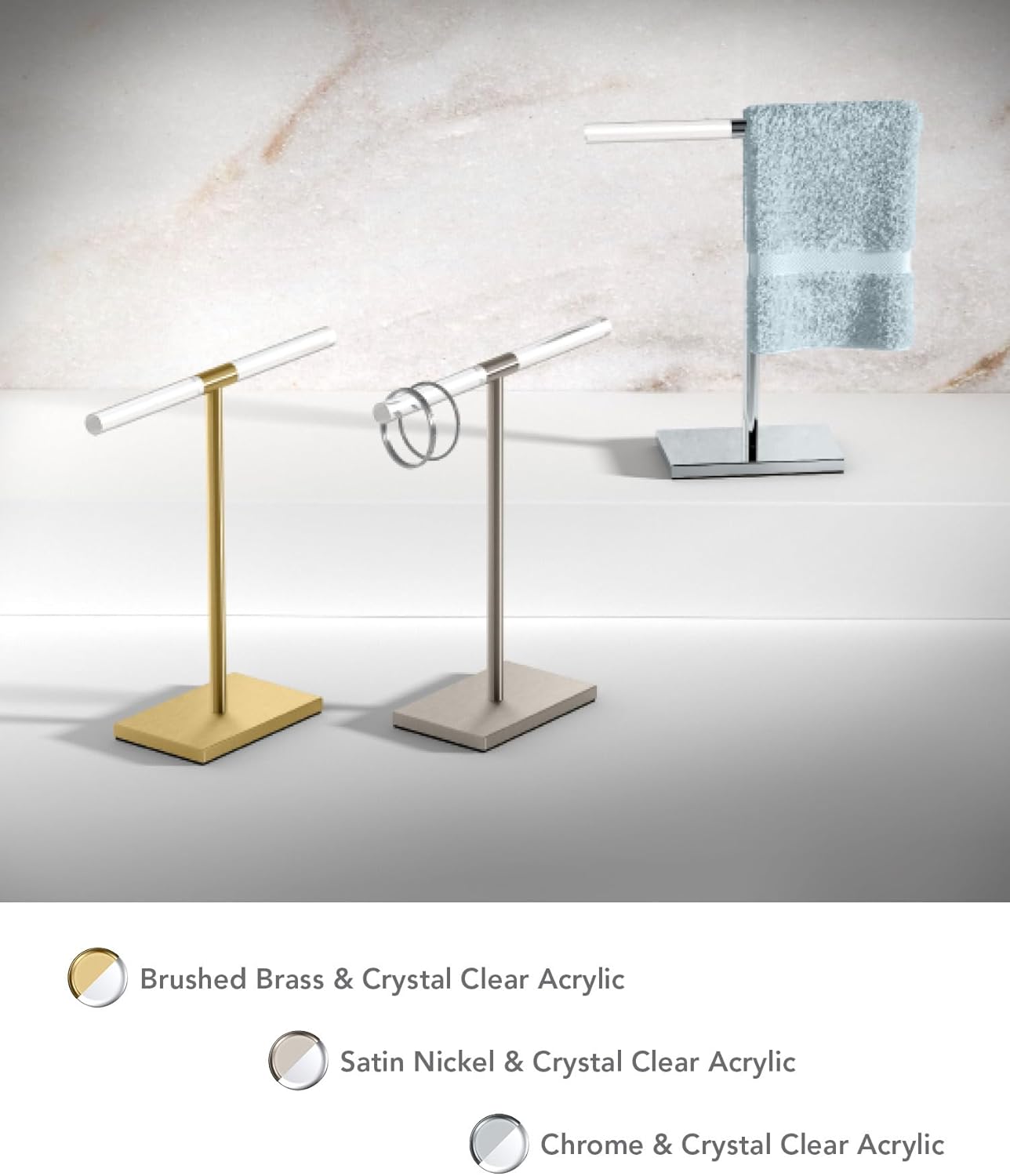 Gatco 1344C Sleek T-Shape Towel Holder