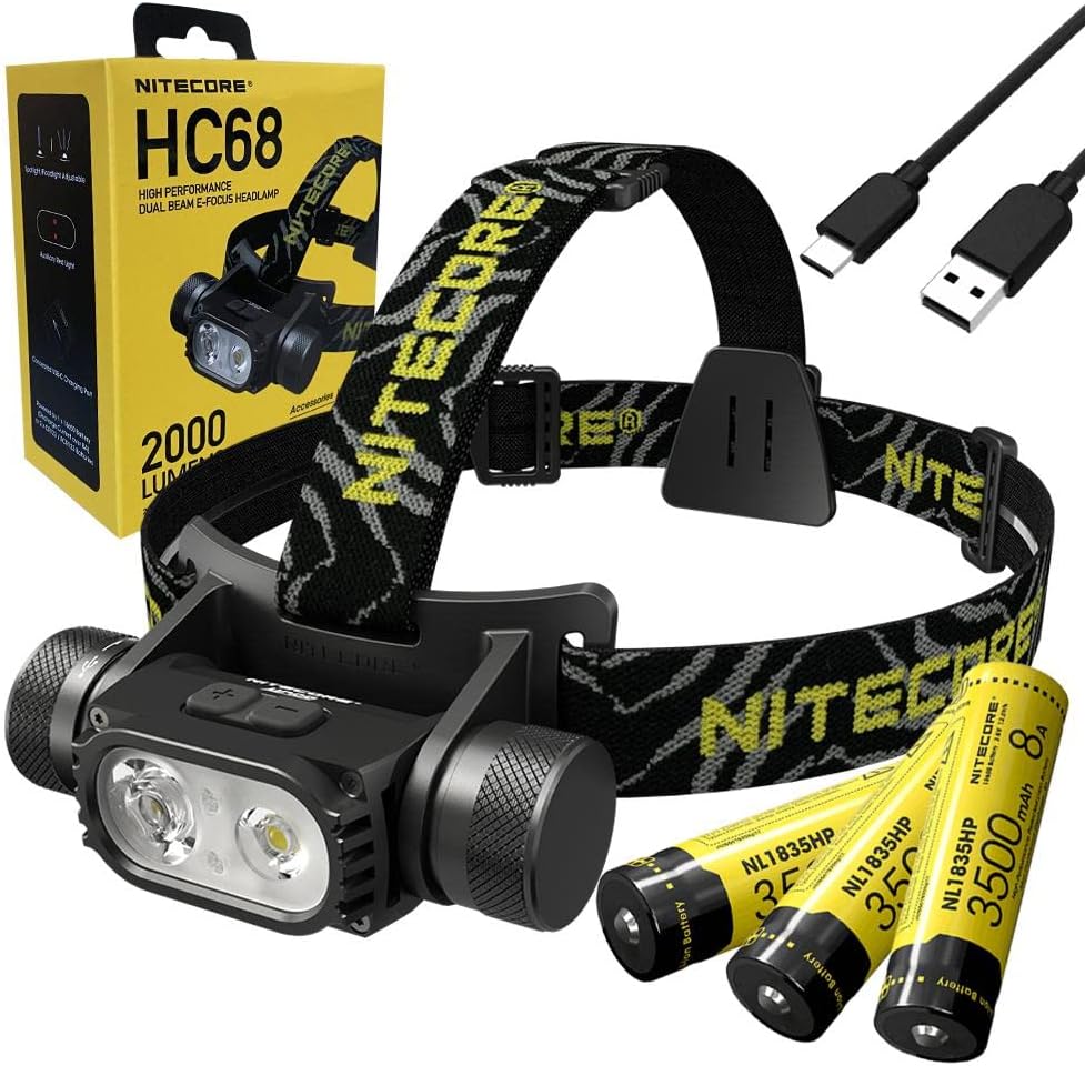 Nitecore Value Bundle HC68 Dual Beacon Headlamp