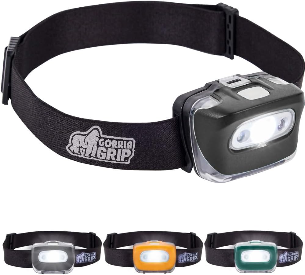 Gorilla Grip Ultra-Bright Black Headlamp
