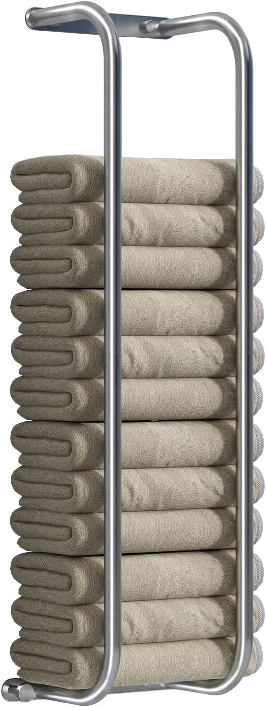 Stainless Steel Towel Rack Wall-Mounted Durable