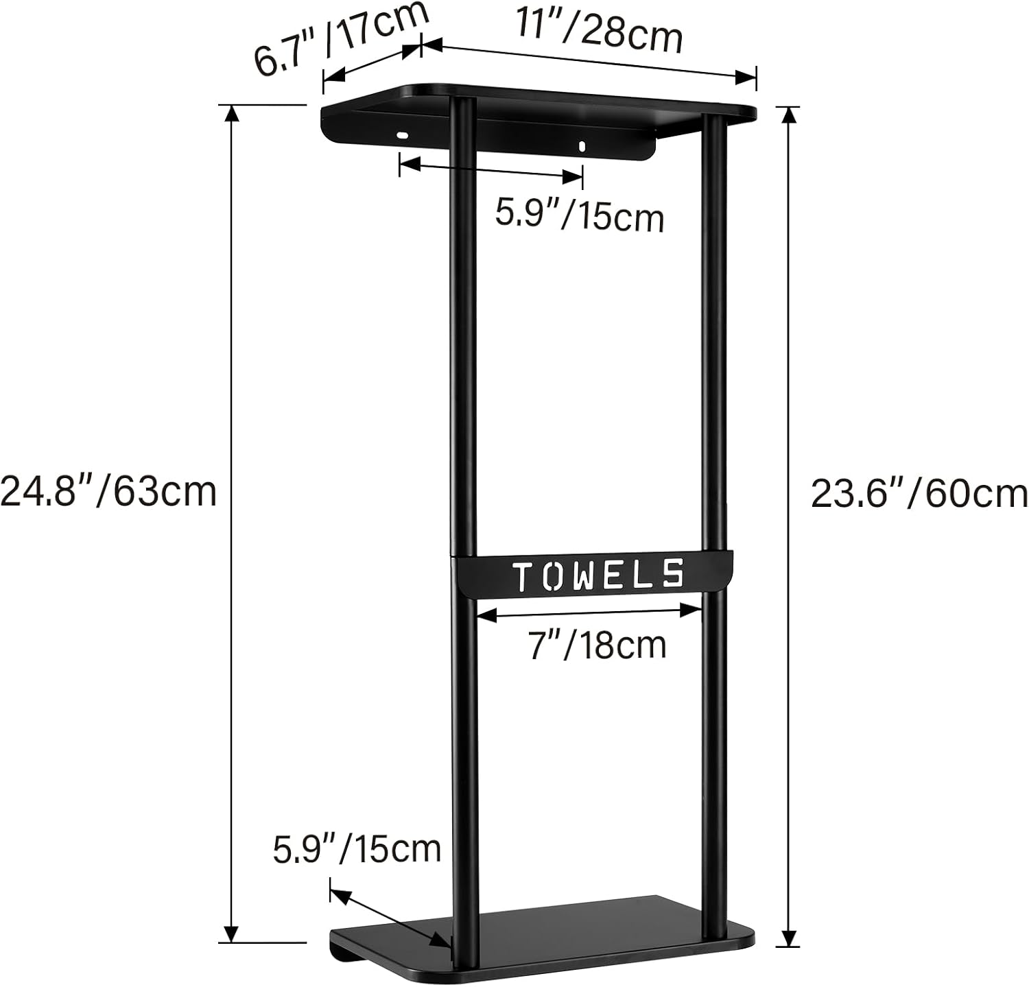 ULUPJ Compact Towel Rack for Small Spaces