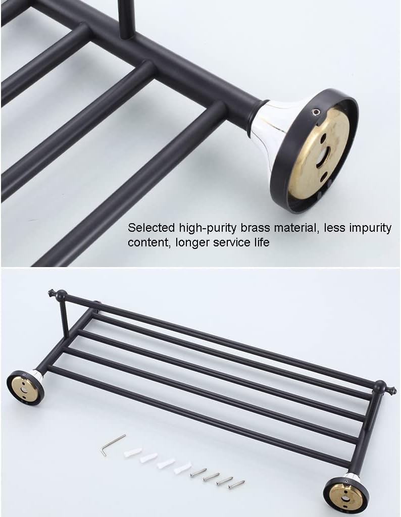 Versatile antique copper bath towel rack