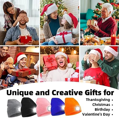 YMHB Unisex Beanie Hat withLED Night Light Christmas