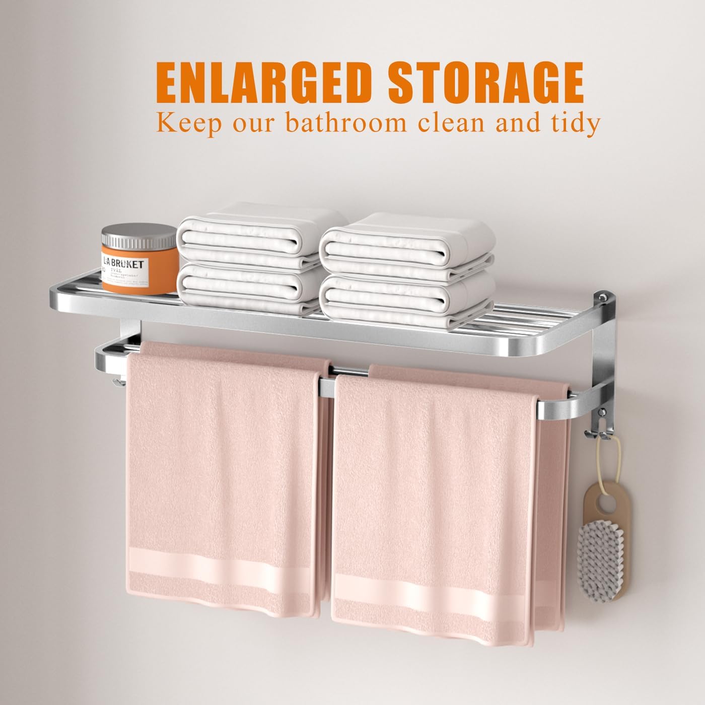 Bow Down NICETAKU Stainless Steel Towel Rack 23inch for Bathroom