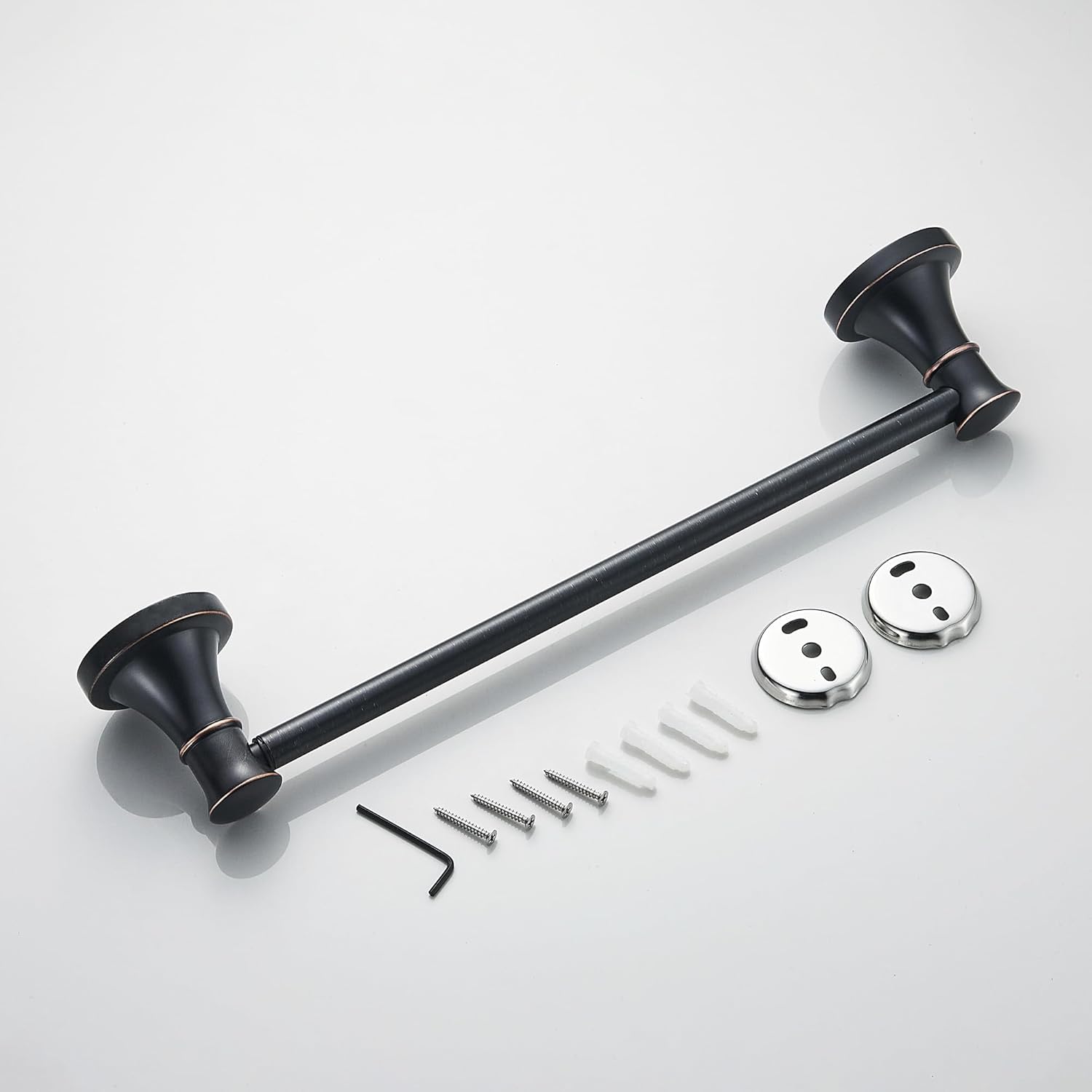 Adjustable Black Bathroom Towel Bar