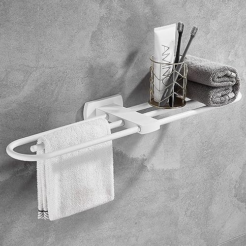 Bathrooms Elevate relieve with White Double Towel Hook Rack