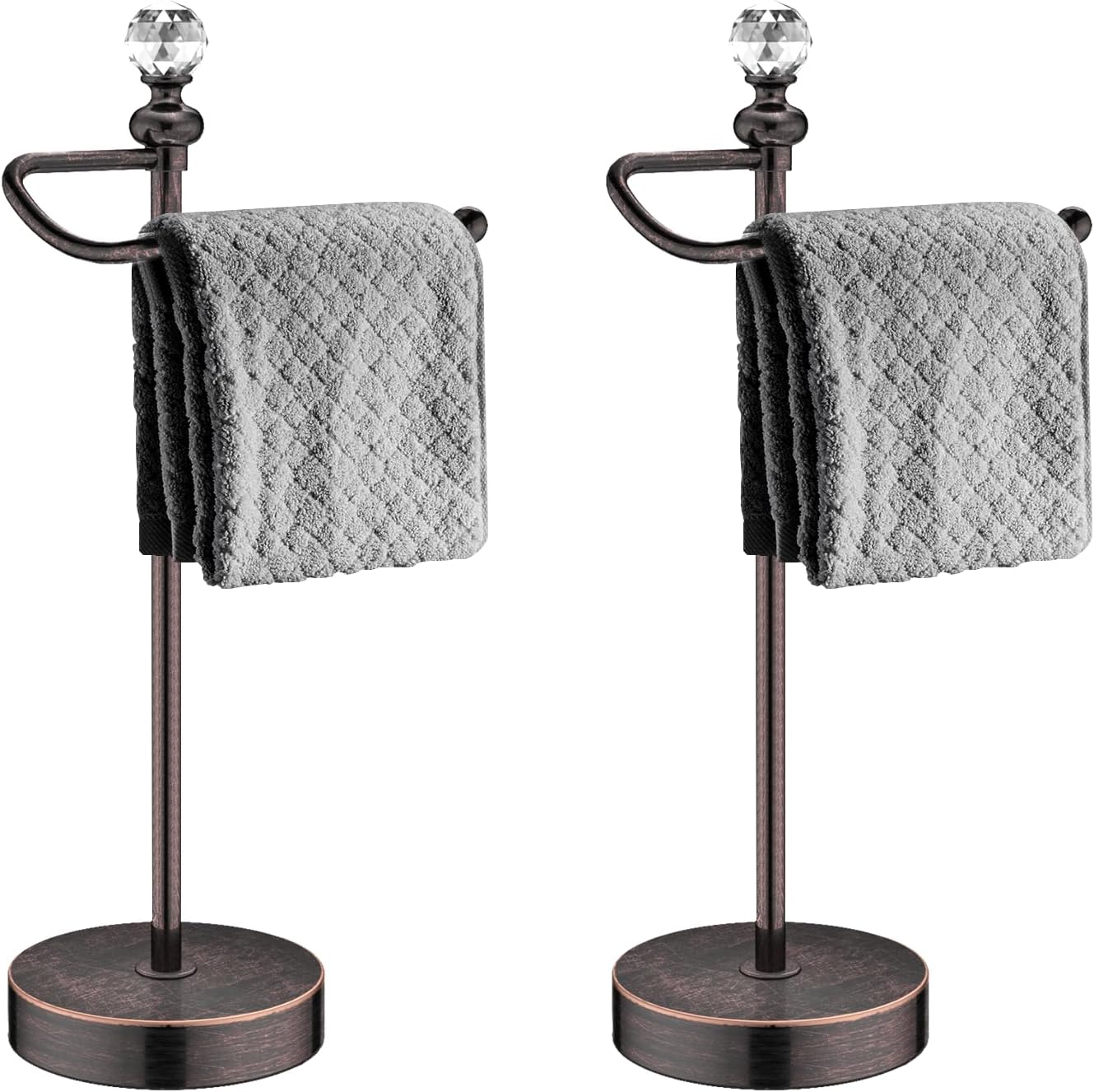 Bathroom Towel Holder with Crystal Ball Stylish Durable Towel Rack for Home