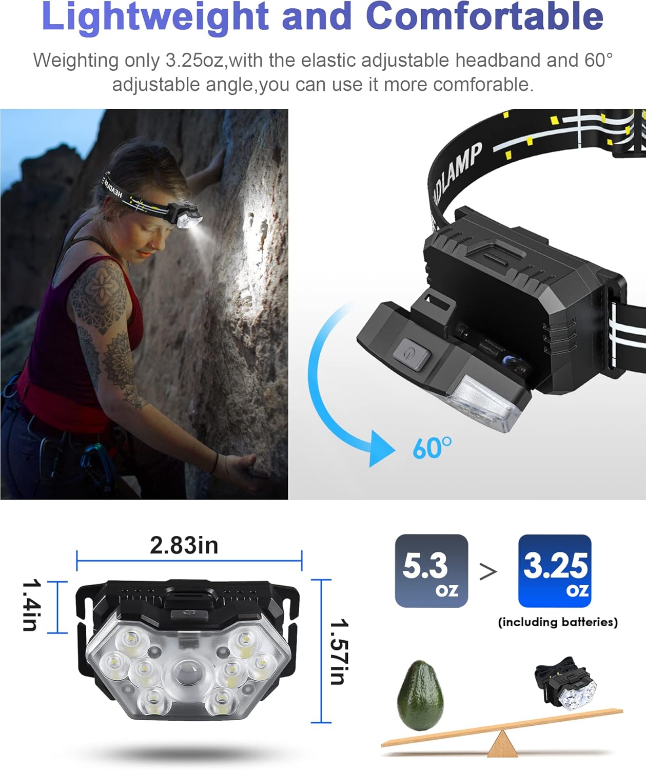 Eirnvop 2000 Lumen 2-Pack