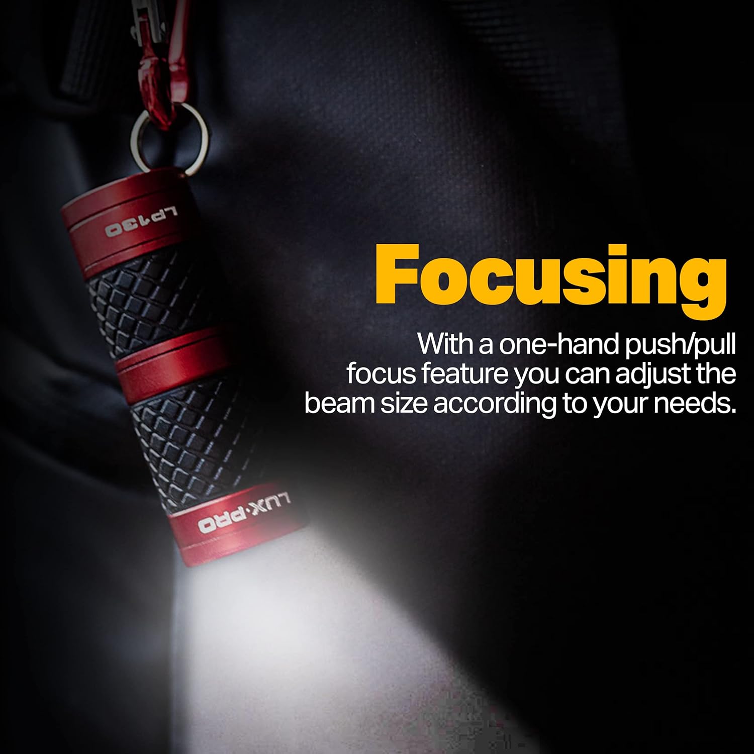 LUXPRO 40 Lumen Multi-Functional Keychain Focus Mini LED Flashlight