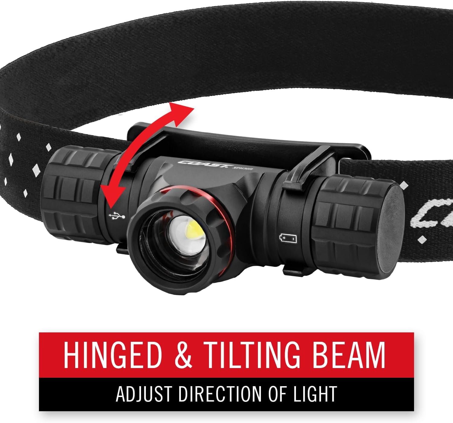 Coast XPH30R Camper 1200 Lumens Camo Beam Headlamp with Dual Power 5 Modes