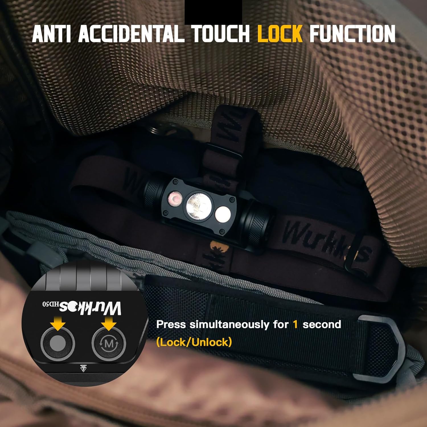 Wurkkos HD50 4000 Lumens Headlamp with 6 Modes