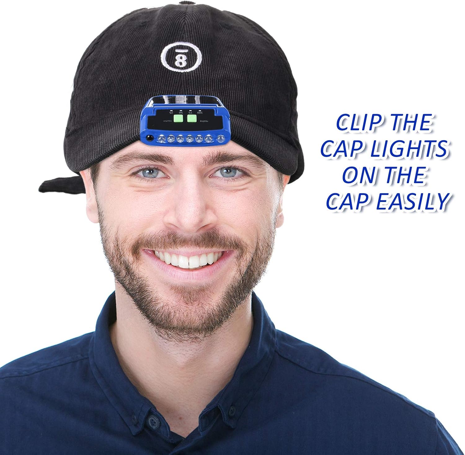 Mudder Cap Lights Rechargeable LED for Camping Fishing