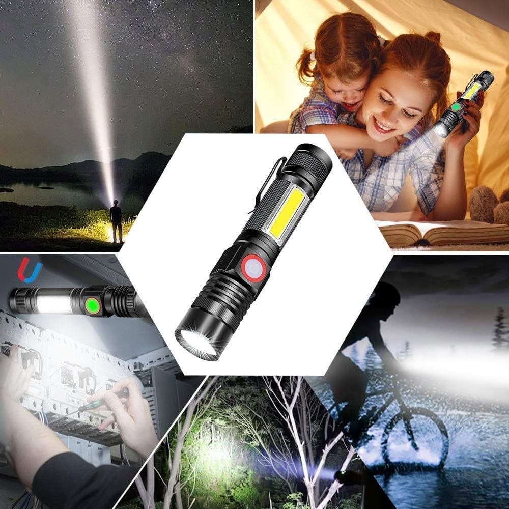 Hoxida Rechargeable LED Flashlight - Waterproof Magnetic Best for Camping