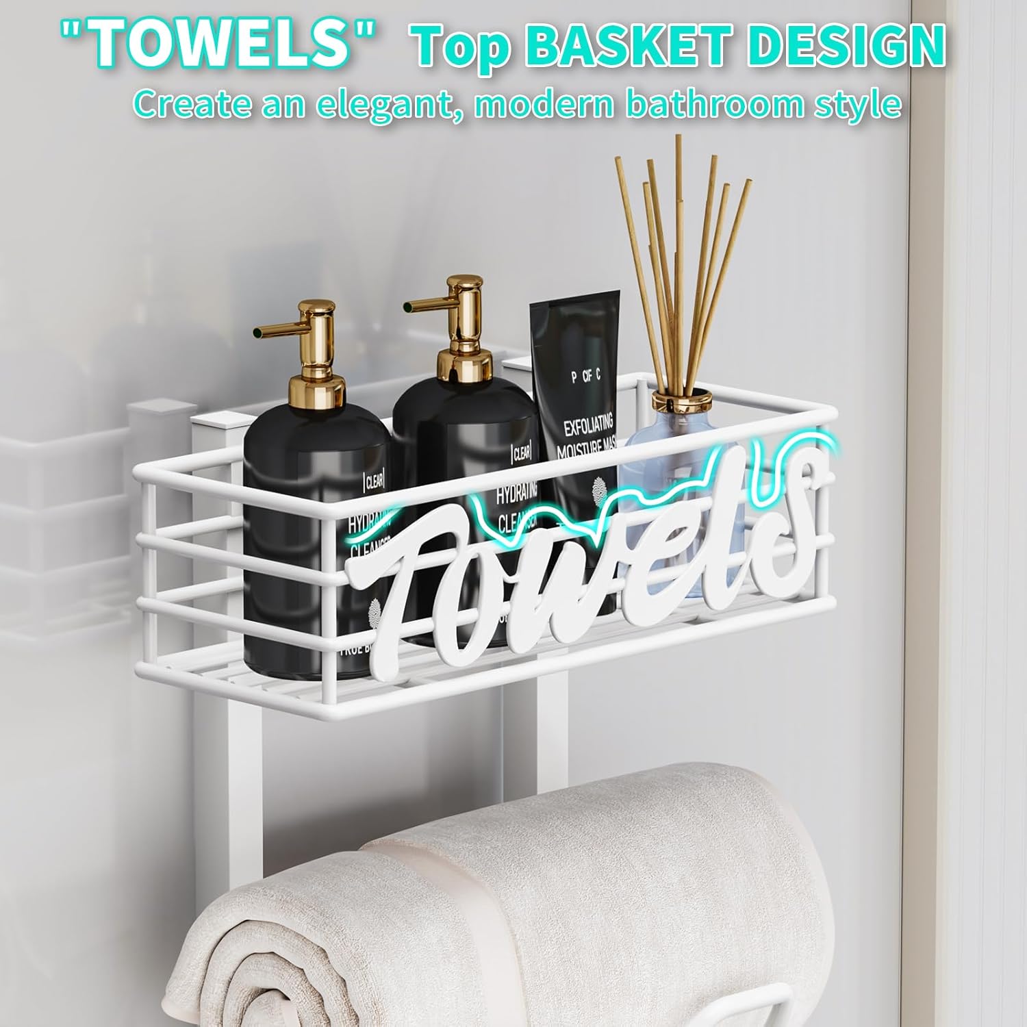 HapiRm Over Door Towel Rack - 8 Tier