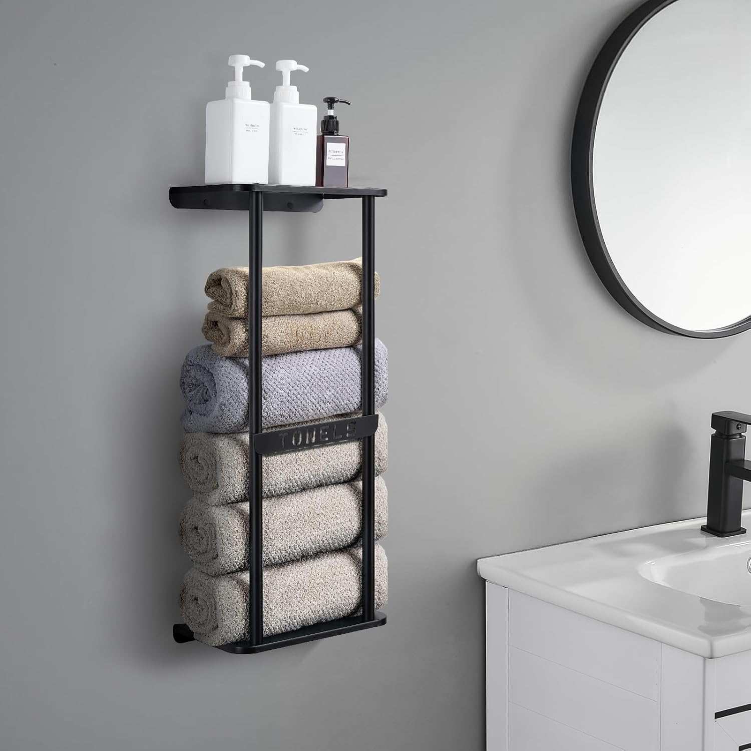 ULUPJ Compact Towel Rack for Small Spaces