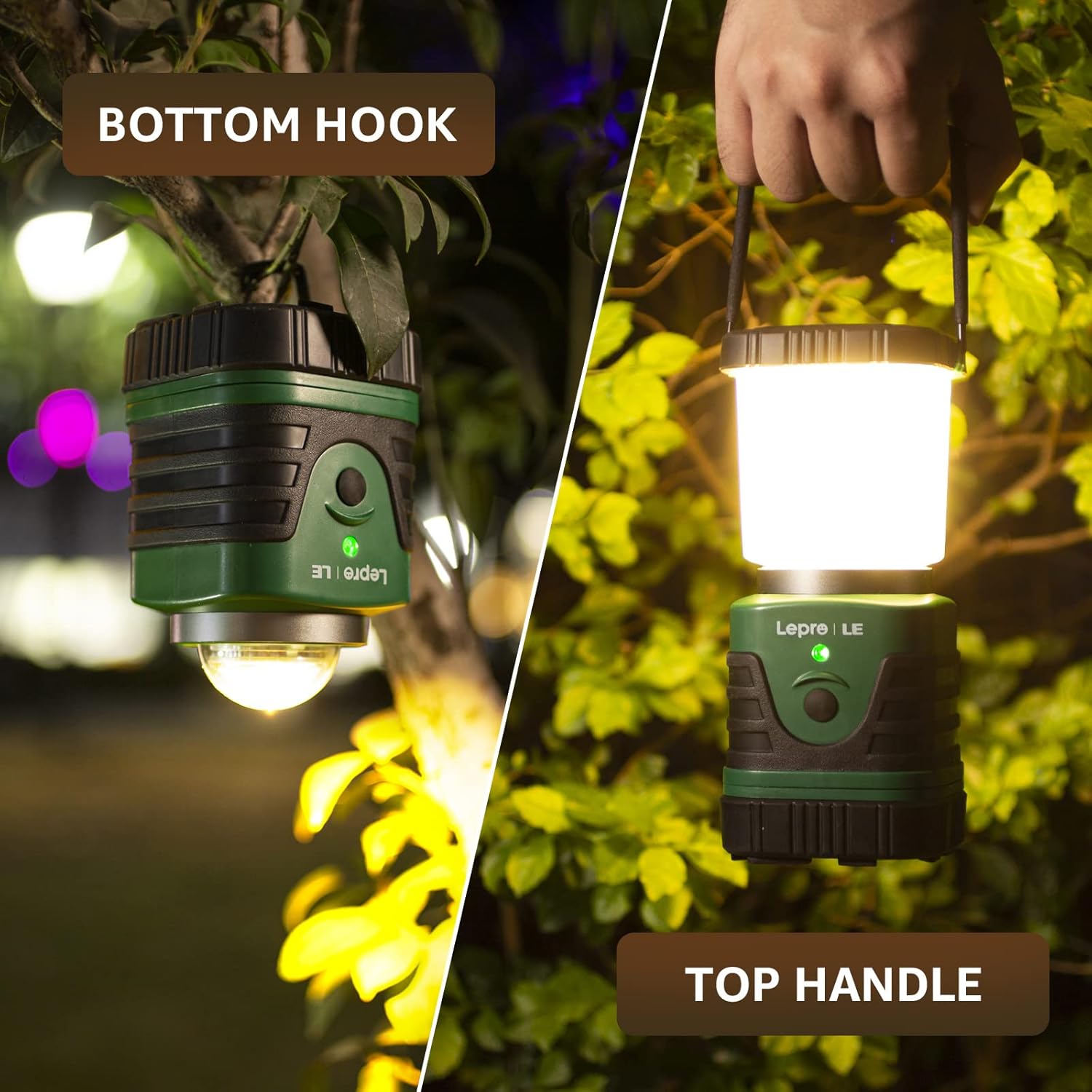 Lighting EVER Rechargeable LED Camping Lantern 1000LM 4400mAh Power Bank