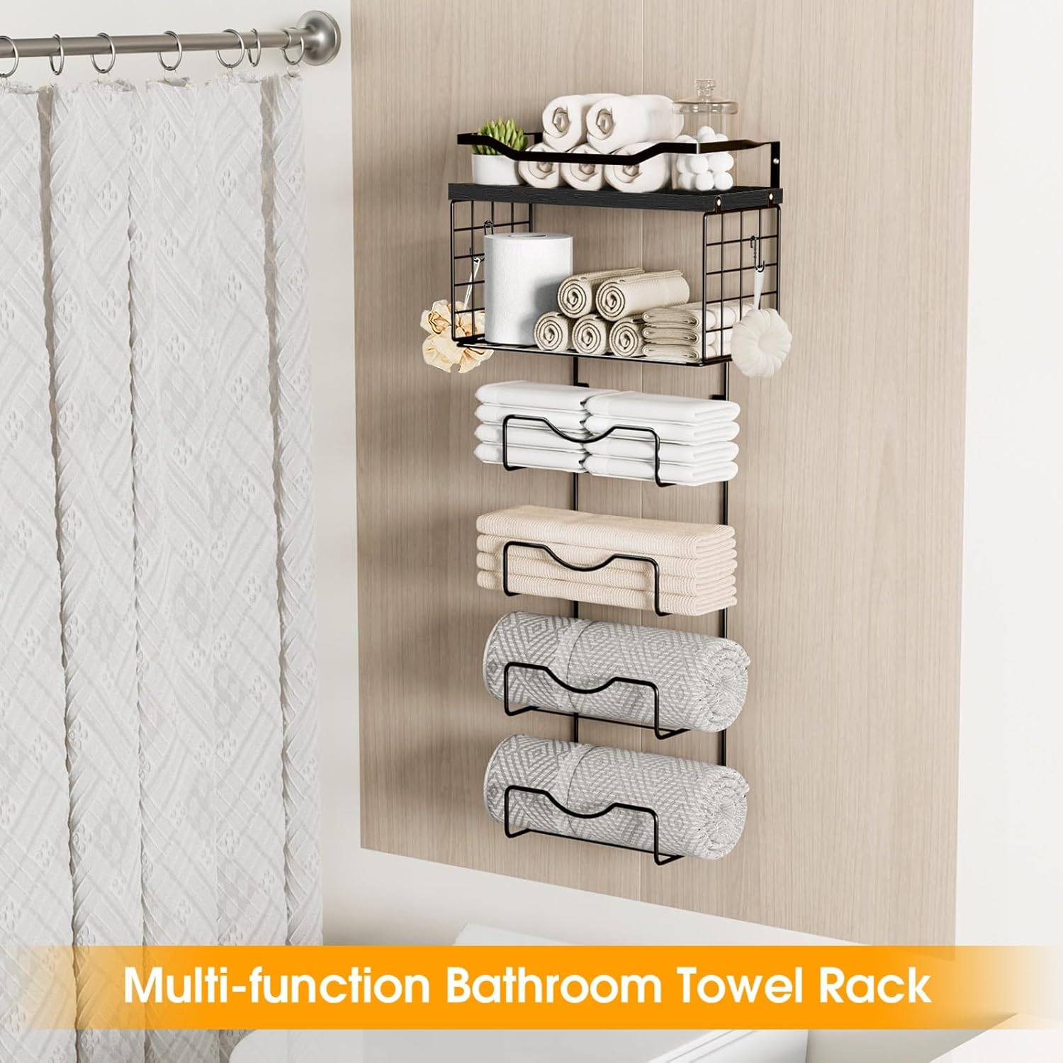 Space-Extending 6-Tier Towel Rack