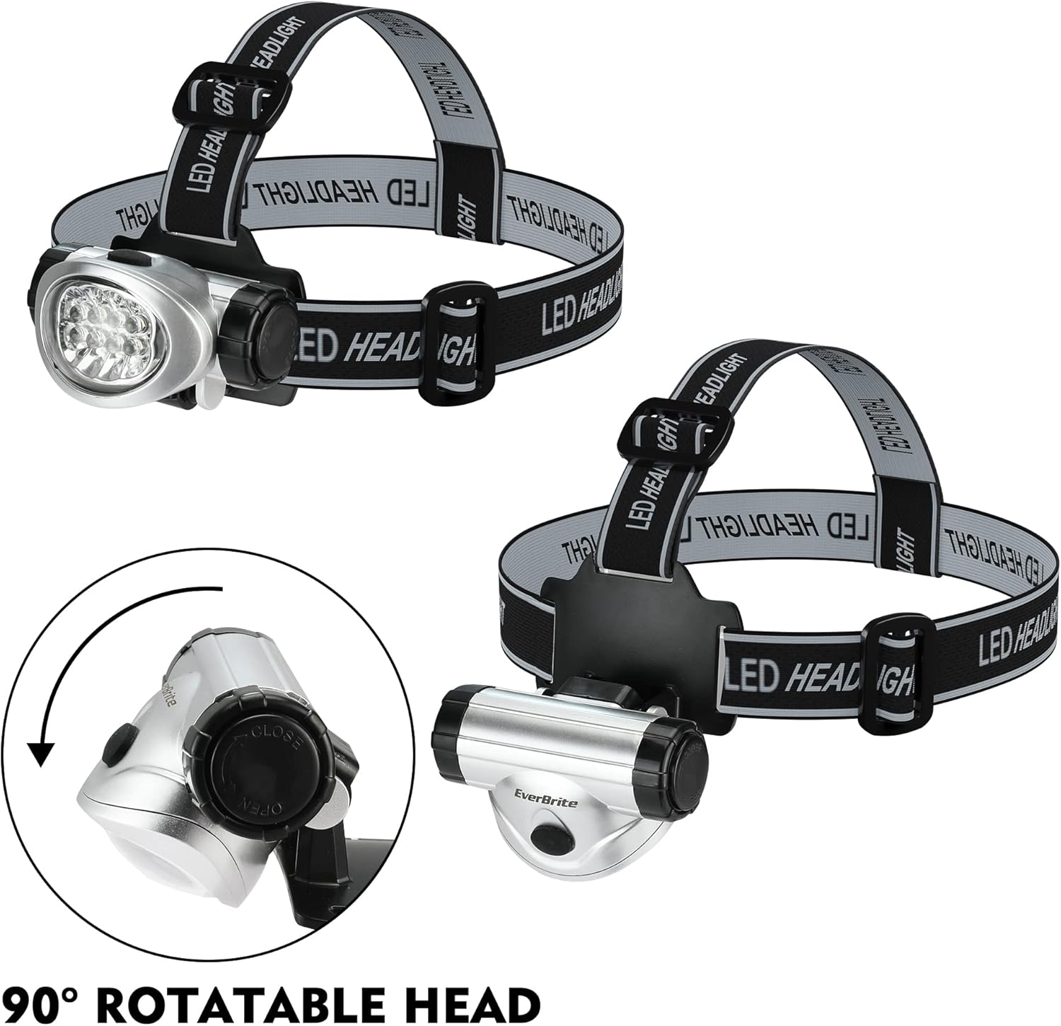 5-Pack LED Headlamp - Bright Durable for Hiking Running Camping