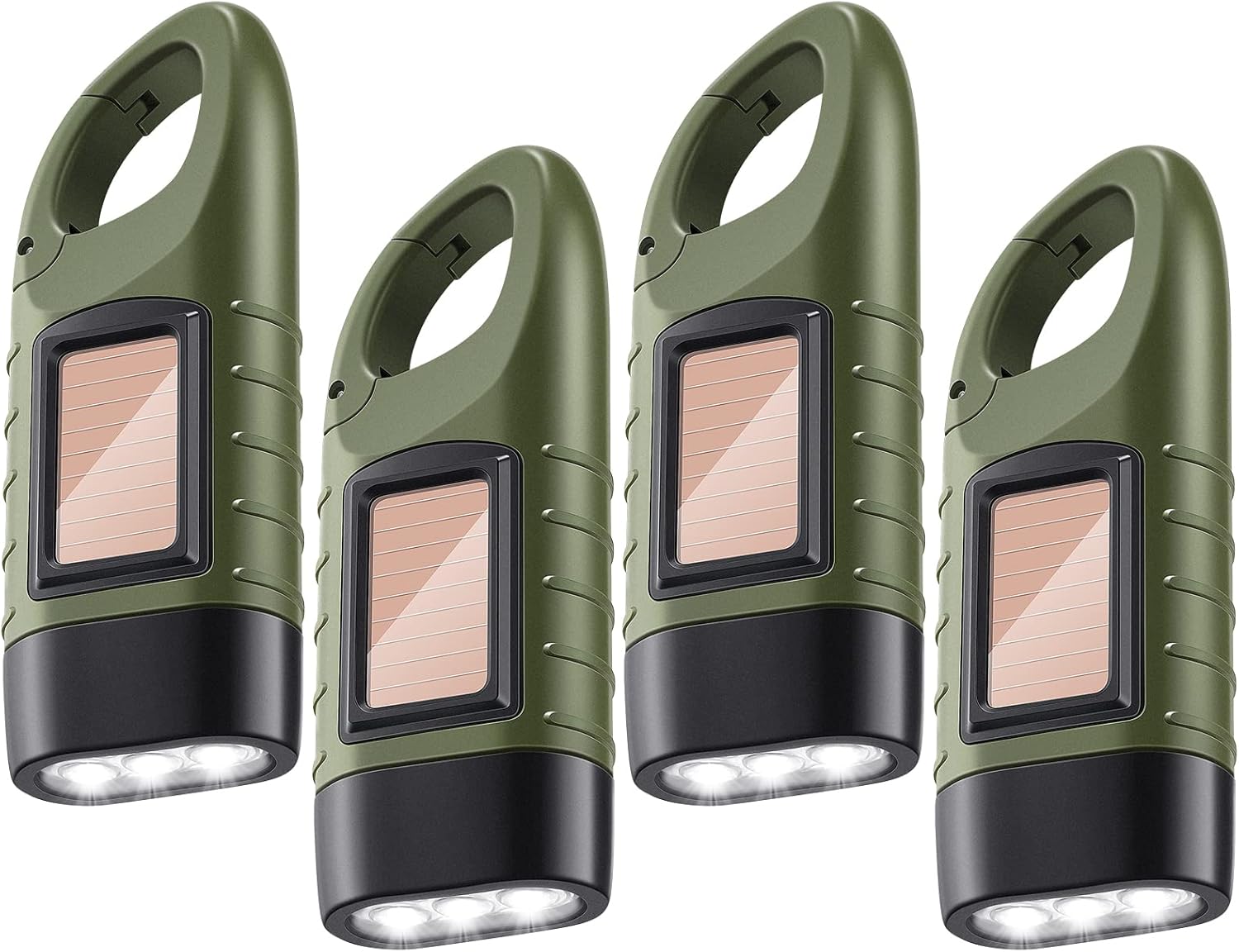 Oudain 4-in-1 Solar Lightweight LED Rechargeable Hand Crank Lantern