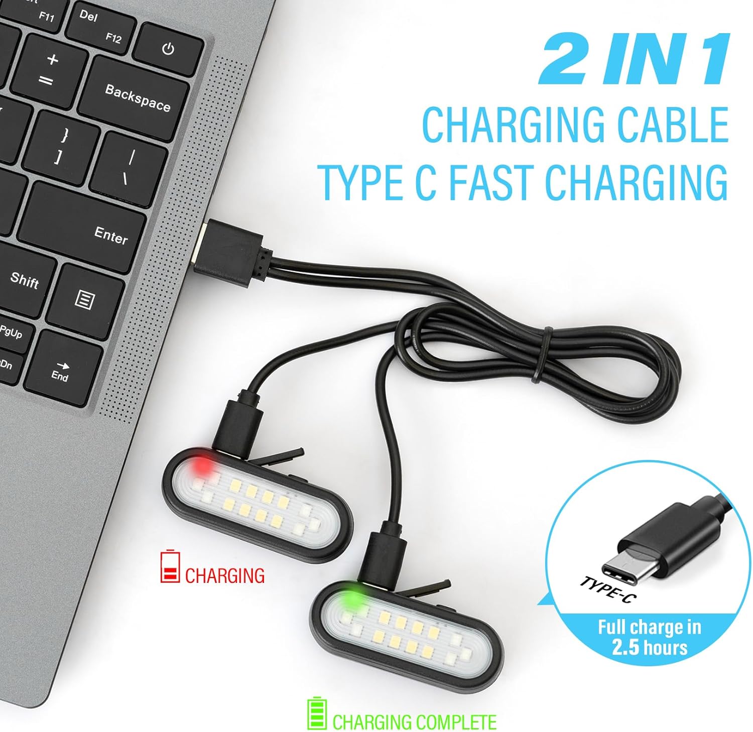 2-Piece Running Light_clip-on Flashlight for Runners