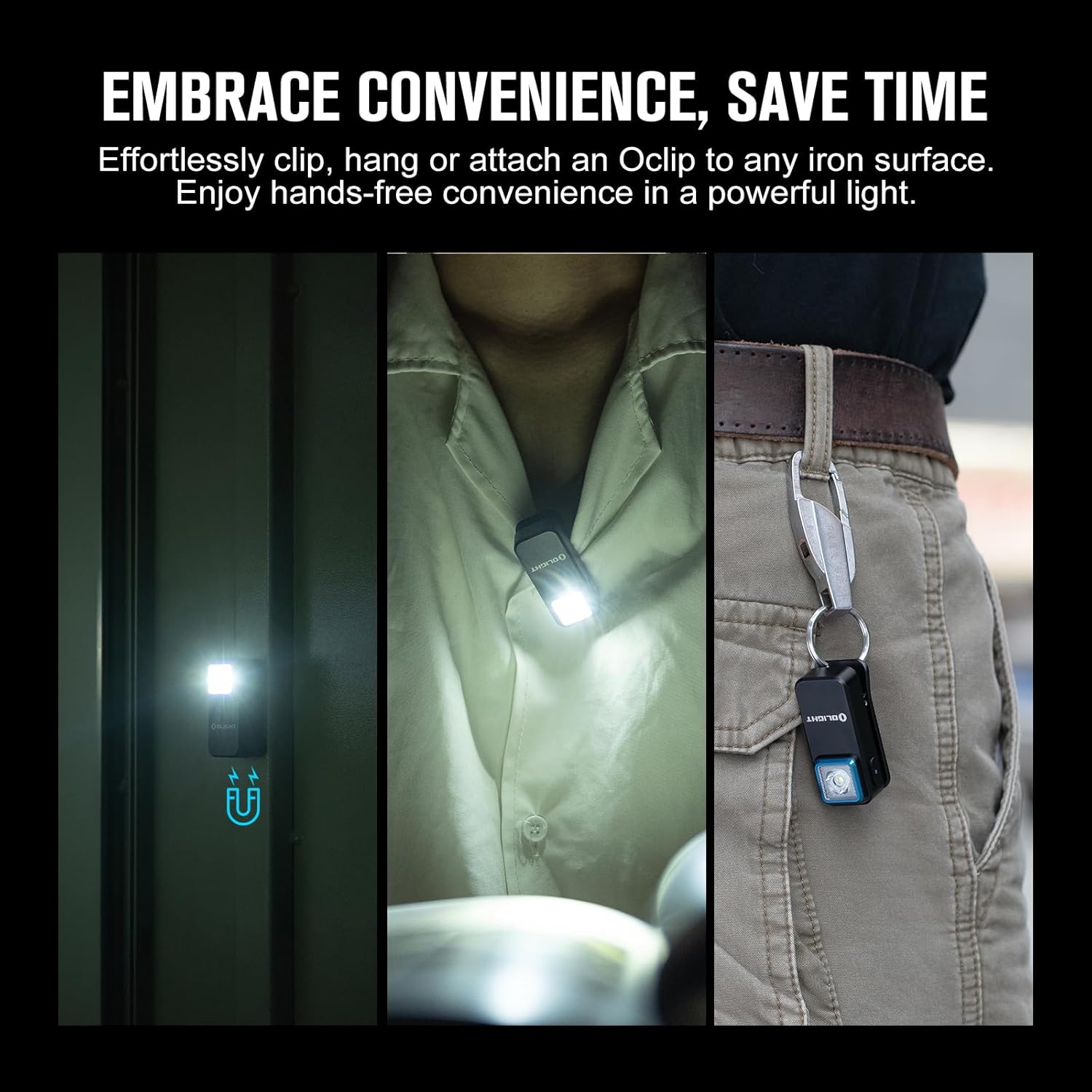 OLIGHT Oclip Rechargeable Dual Light Source EDC Clip-On Flashlight - 300 Lumens