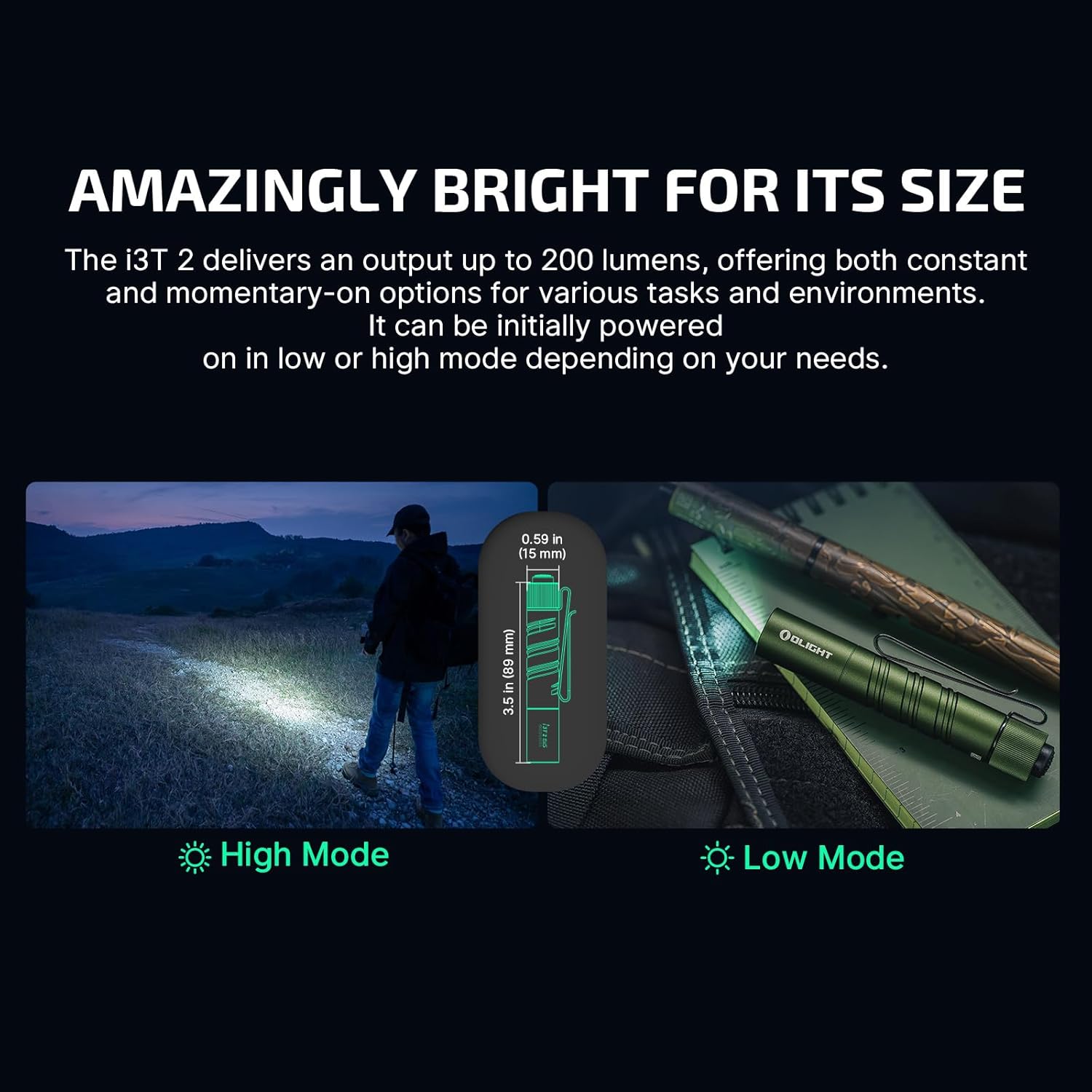 OLIGHT Perun 3 Rechargeable Headlamp Compact EDC Flashlight