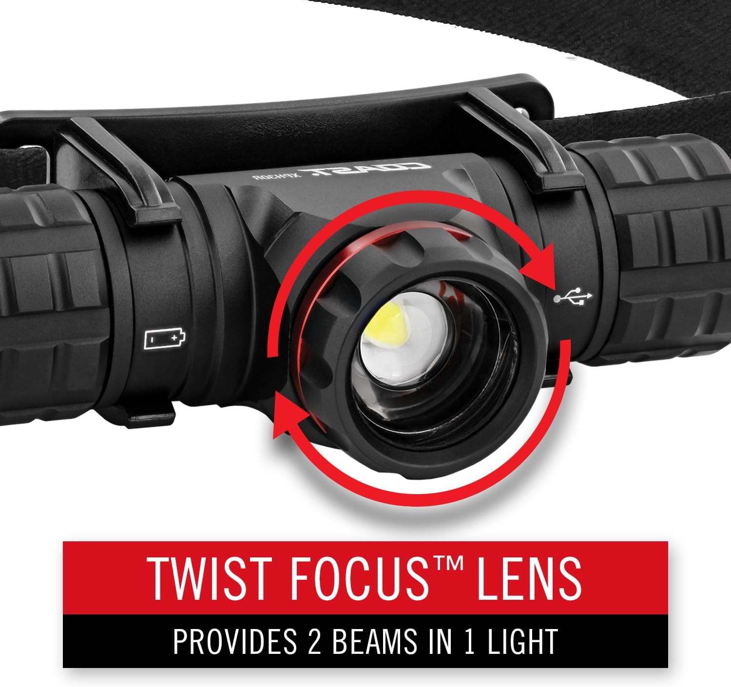 Coast XPH30R Camper 1200 Lumens Camo Beam Headlamp with Dual Power 5 Modes