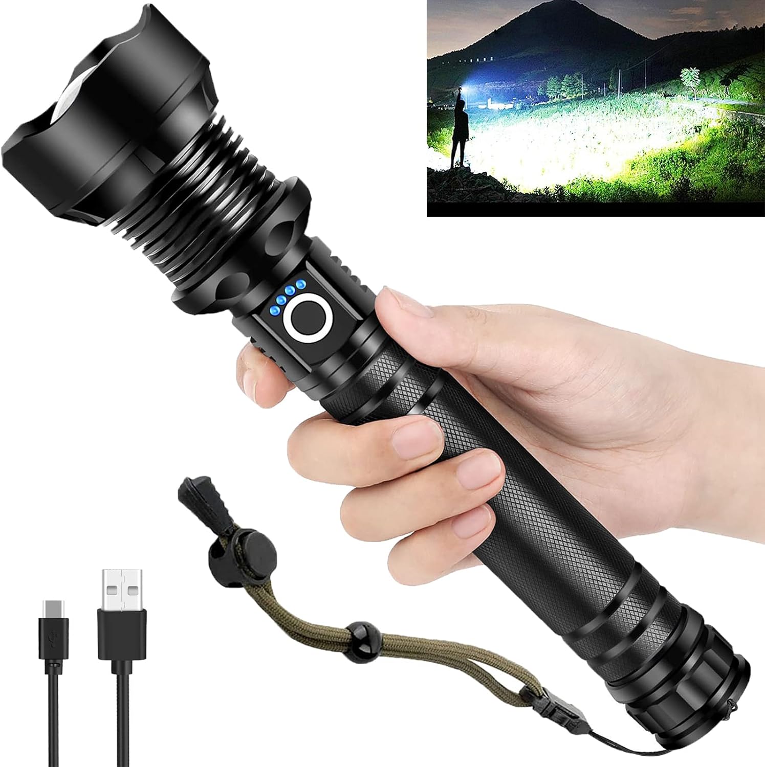 OMALIGHT XHP902 Rechargeable Flashlight