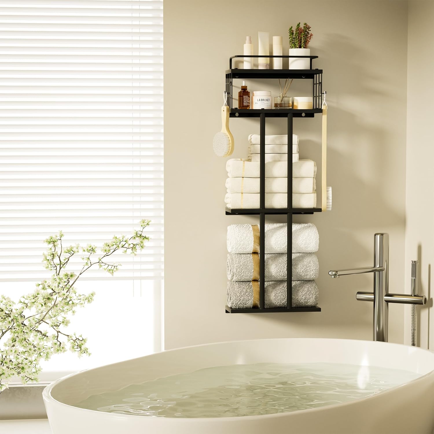 Bath Time Miracle Butlerinas Compact Towel Organizer