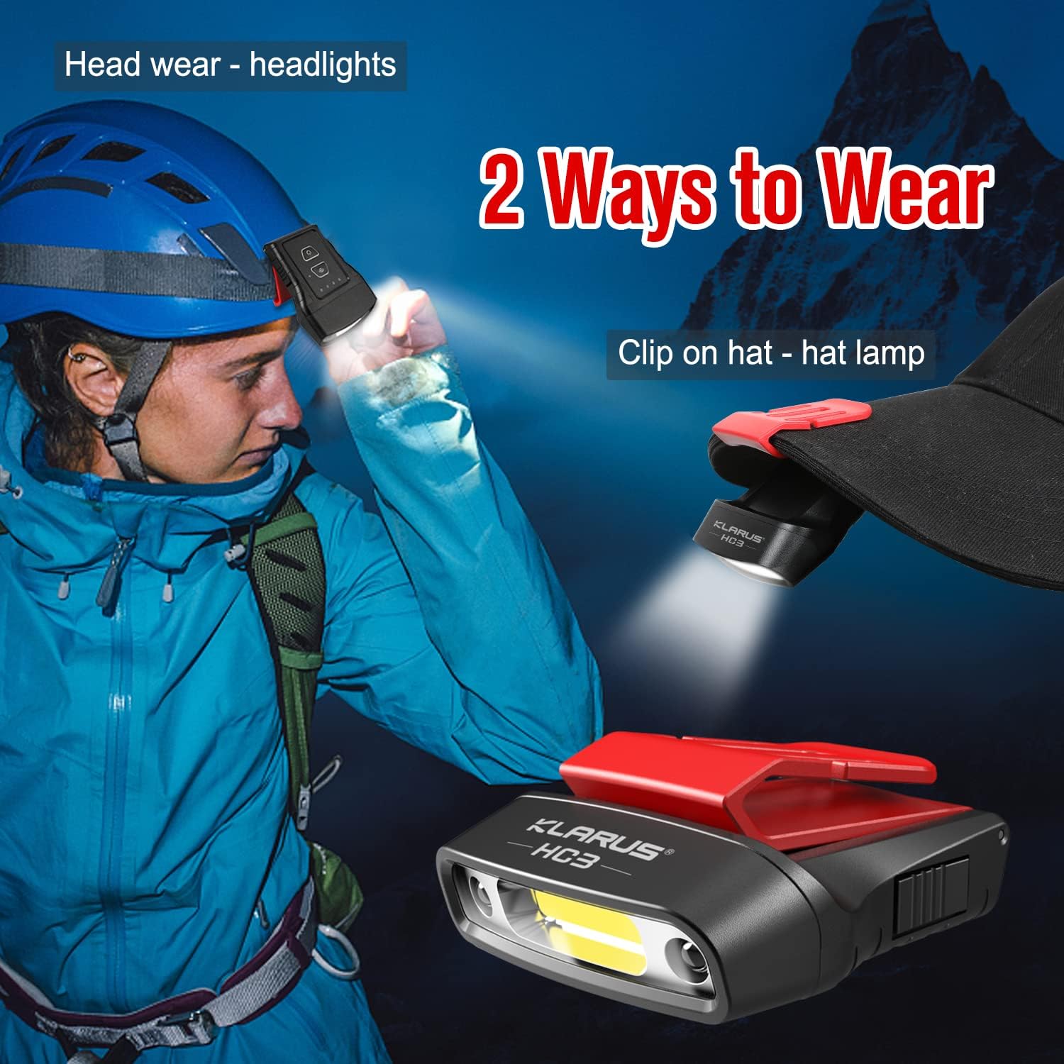 Klarus HC3 Rechargeable Cap Light - 100 Lumens