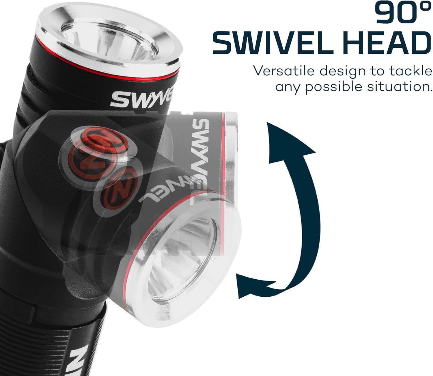 NEBO SWYVEL - Wireless Rechargeable Aluminum Flashlight with Rotating Head