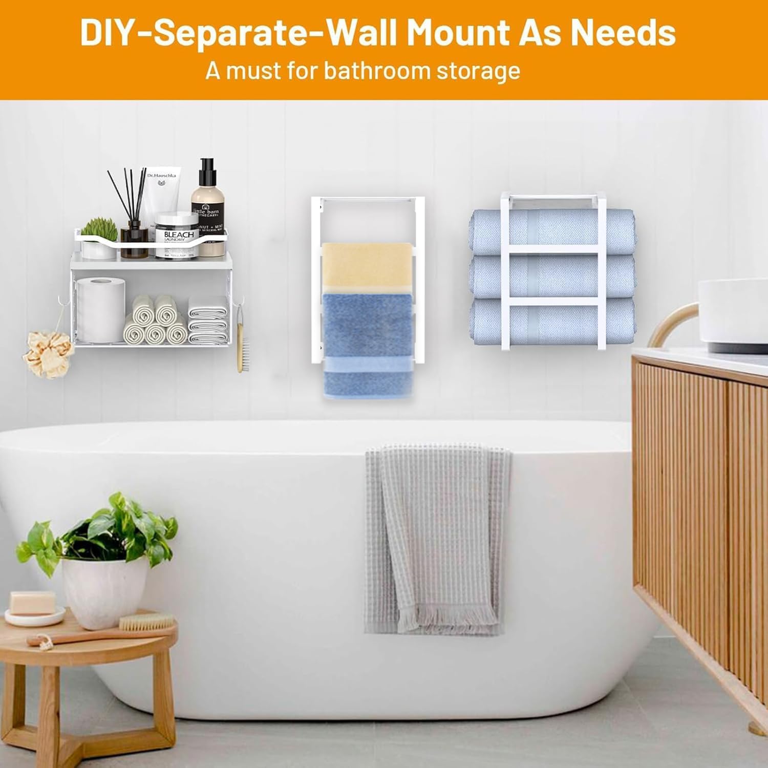 Perfect 34inch Towel Rack for Bathroom Storage