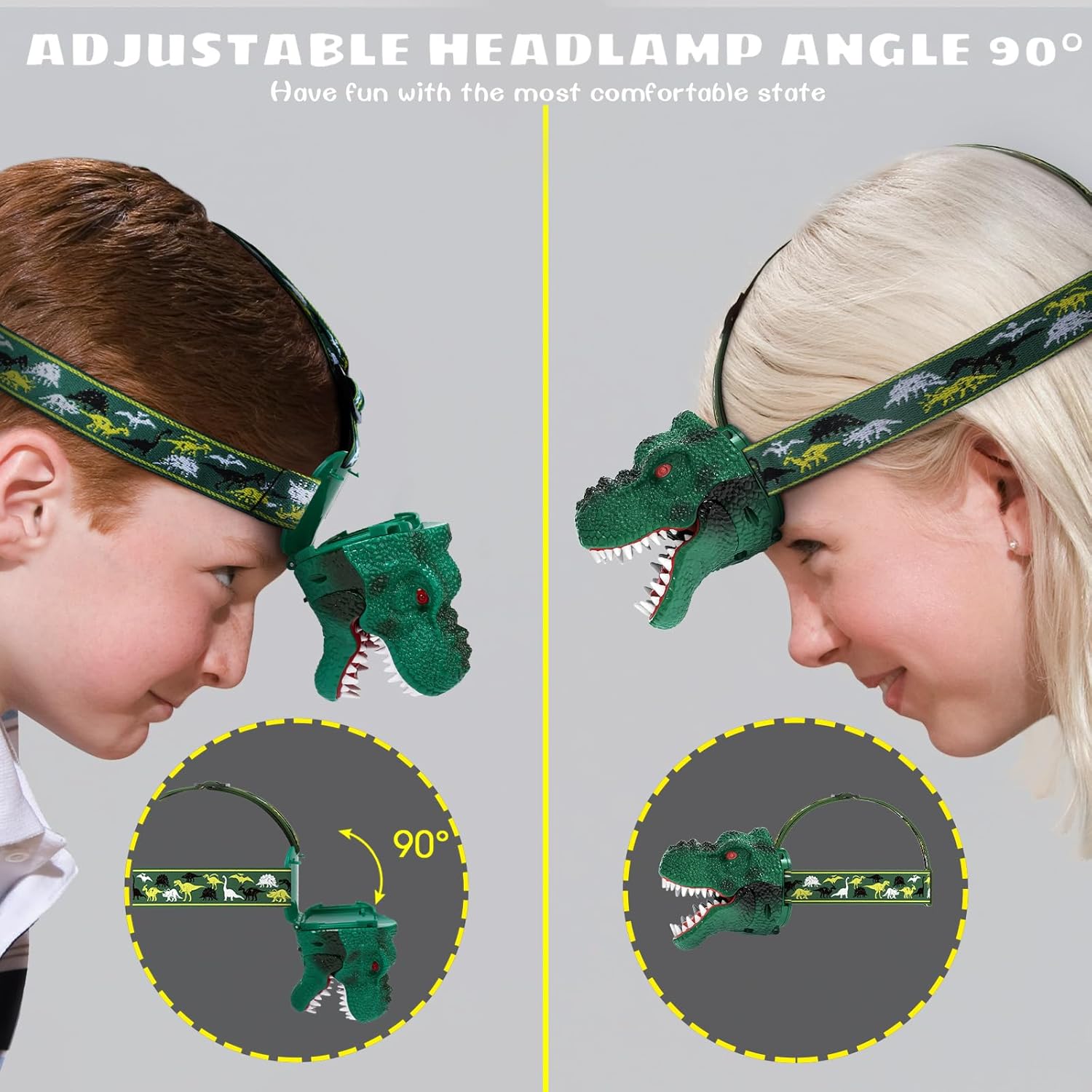 Dysaim T-Rex Headlamp for Kids