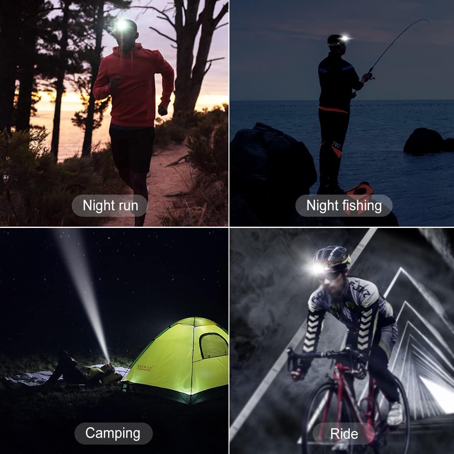 Kluvah HM1 70-Hour Waterproof Rechargeable Headlamp with Motion Sensor