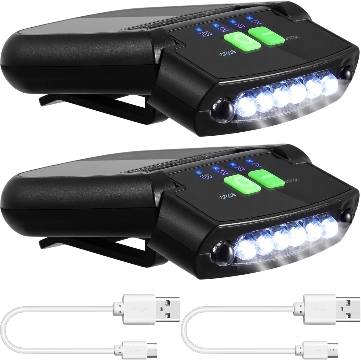 Mudder 2-Piece LED Cap Lights
