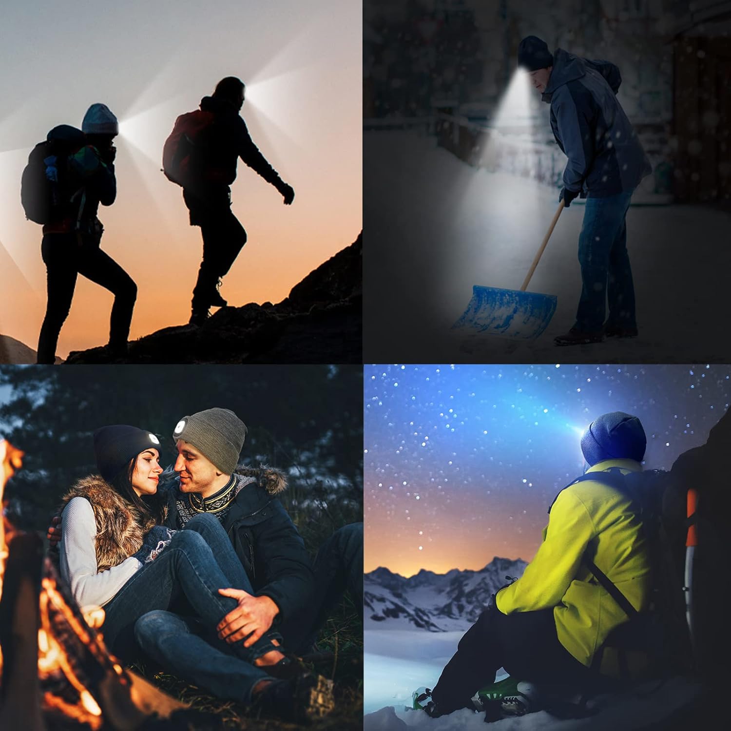 Powerful Safe Rechargeable LED Flashlight for Beanie Hats