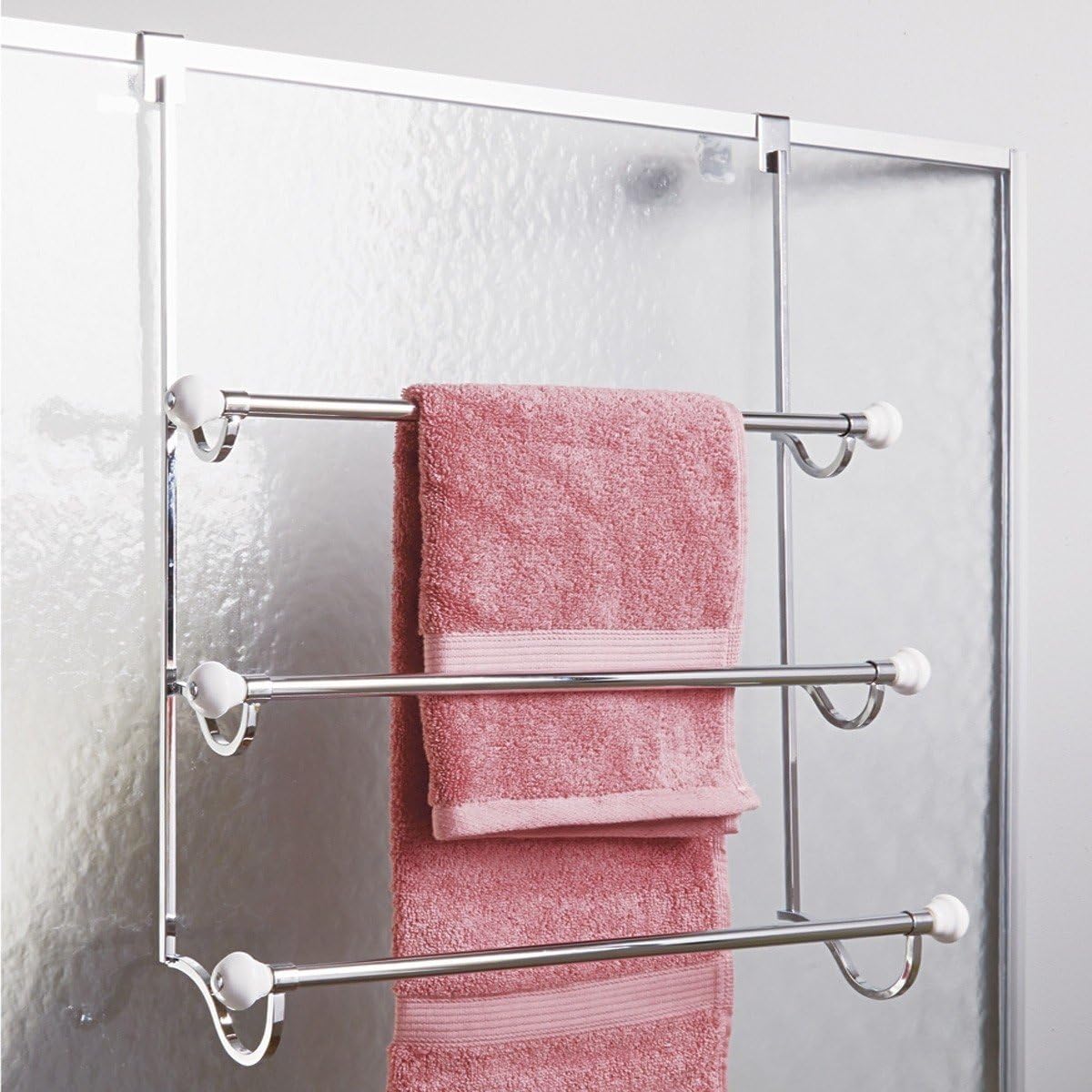 InterDesign iDesign York Metal Over the Shower Door Towel Rack