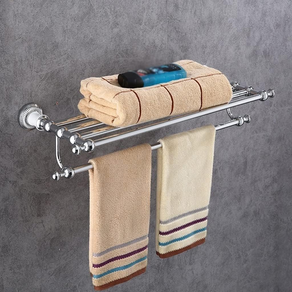 Double towel rack European silver multifunctional bathroom accessory