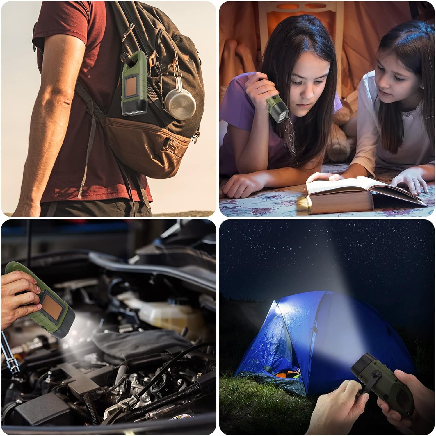 Simpeak 2-Pack Hand Camp Solar Lights Emergency Outdoor