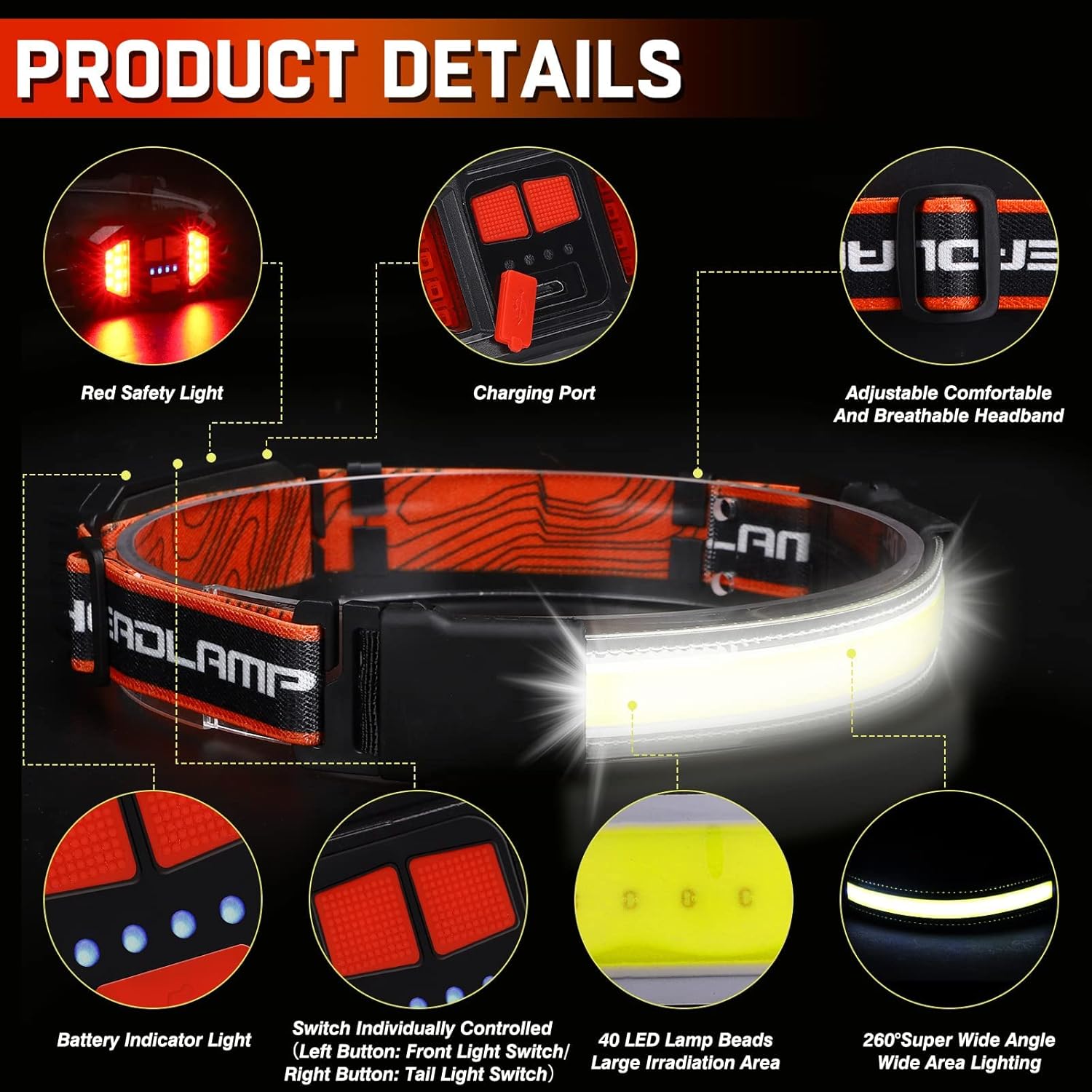 Bright Versatile Headlamp for Camping Outdoor Use