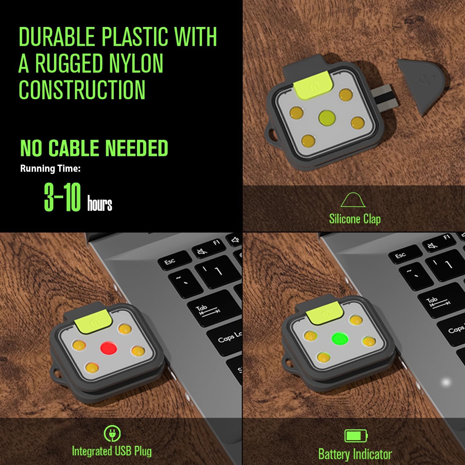 Durable Clip-On Running Lights for Nighttime Safety
